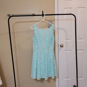 Speechless turquoise Lace A-line Formal Dress Size 11